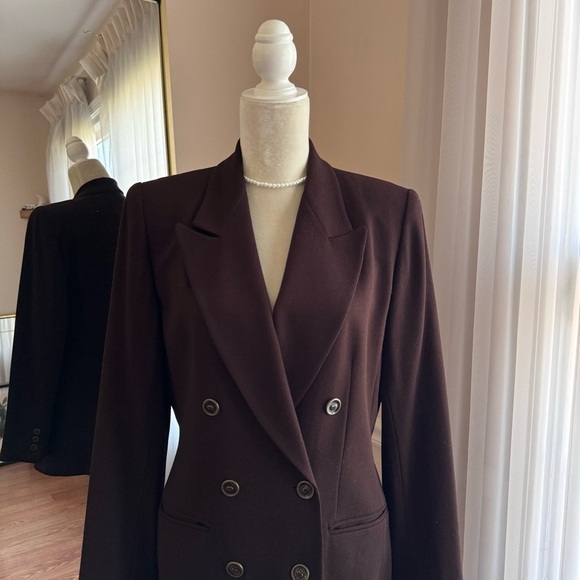 Kasper & Company Double Breasted Brown Wool Blazer Size 6 - Picture 2 of 9